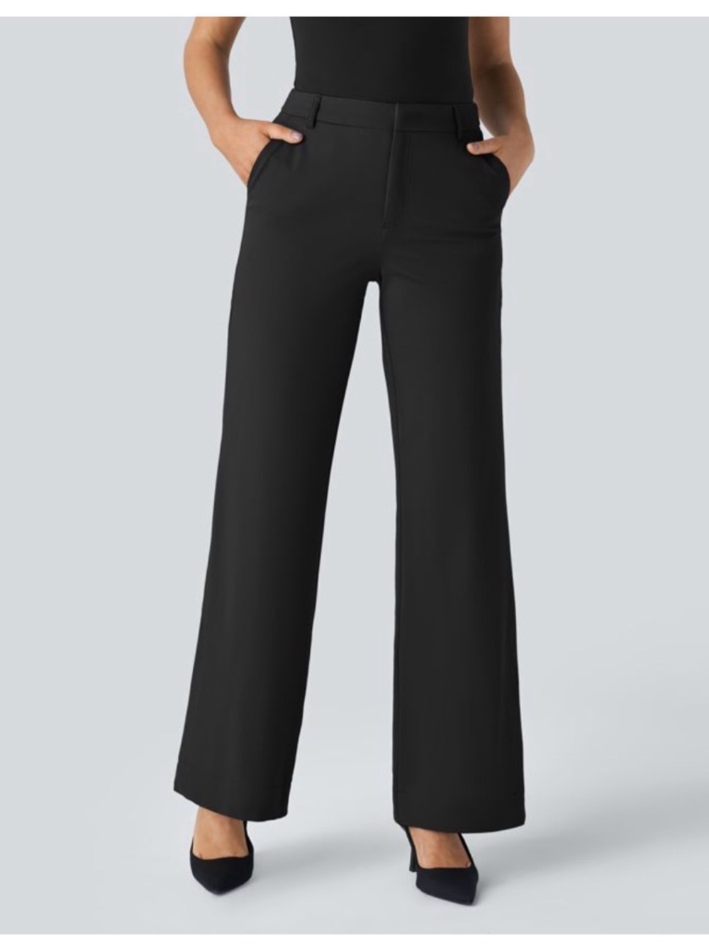 Halara Flex™ Mid Rise Pocket Straight Leg Work Pants